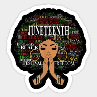 Juneteenth Melanin Black Women Natural Hair EXCLUSIVE Sticker